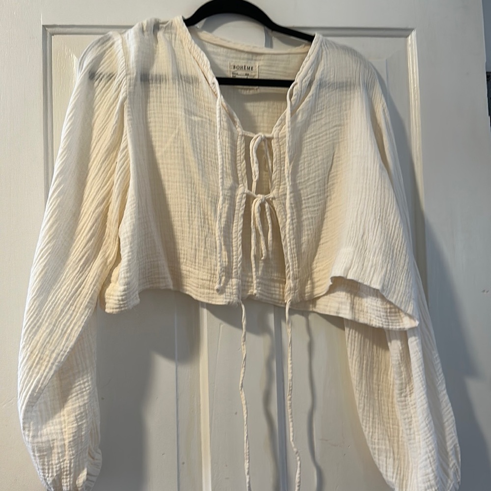 Boheme Goods Cream Long Sleeve Top